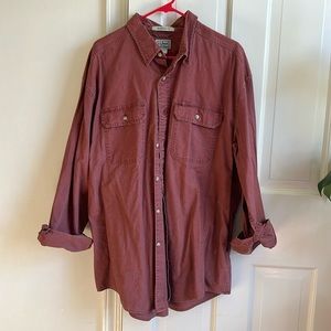 Oversized L.lbean cotton button down